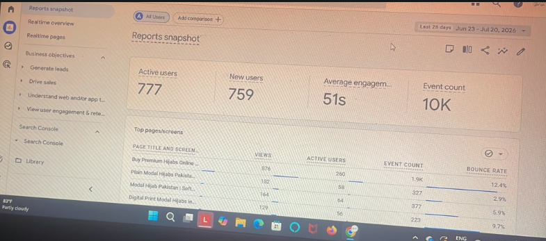 Anonymized SEO dashboard evidence